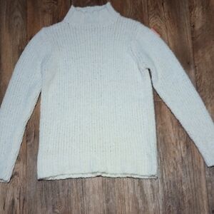 St. John's Bay Women's Off-White Turtleneck Sweater Comfortable Spring/Fall
